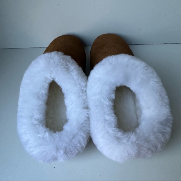 Cloud Nine Women's Sunrise Clog Slippers Brown White Sheepskin Slippers Size:5 - Picture 13 of 16